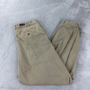 Patagonia Men's Size 34x31 Tan Dress Pants 100% Cotton Made in Hong Kong